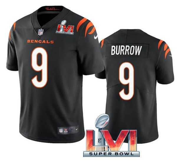 Nike Bengals Men & Women & Youth 9 Joe Burrow Black 2022 Super Bowl LVI Vapor Limited Jersey,We sell and wholesale Nike Bengals Men & Women & Youth 9 Joe Burrow Black 2022 Super Bowl LVI Vapor Limited Jersey on line form chian!
